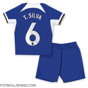 Chelsea Thiago Silva #6 Replika Hemmatröja Barn 2023-24 Kortärmad (+ Korta byxor)
